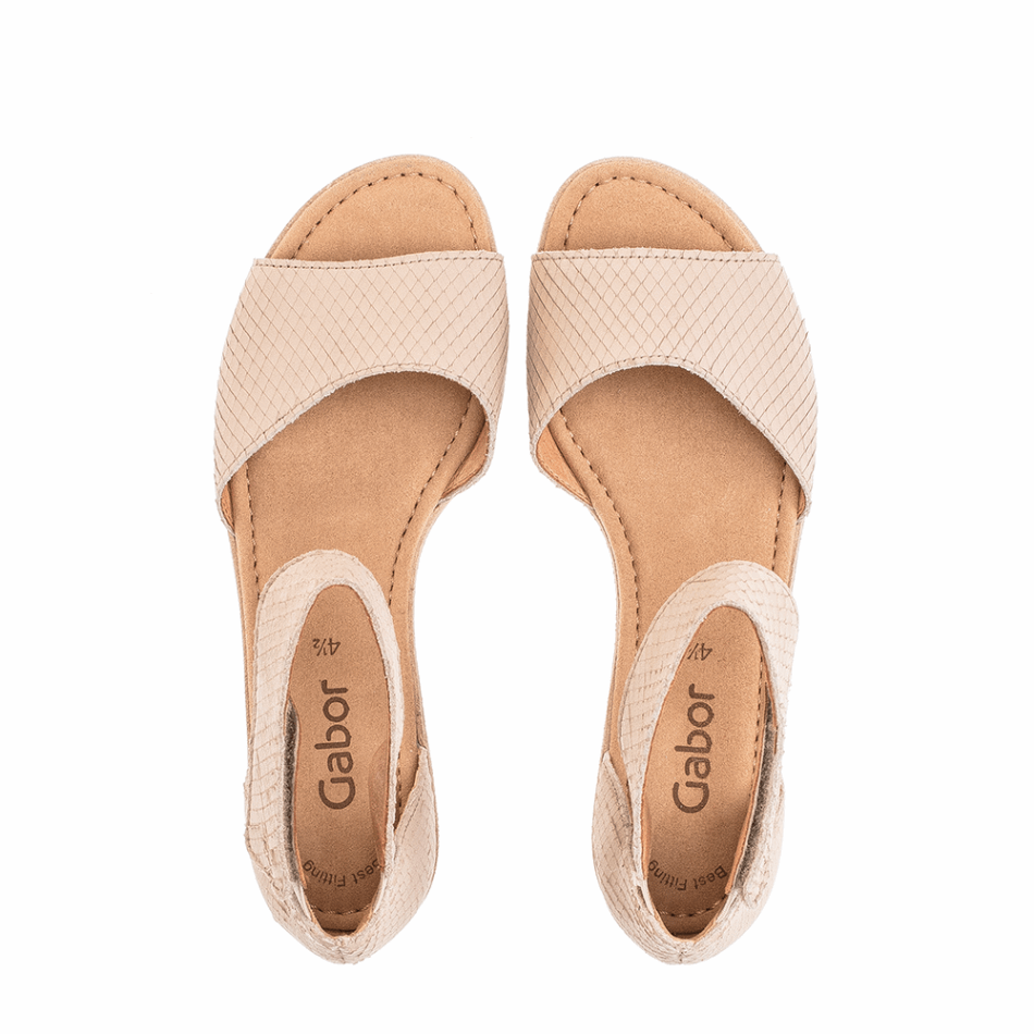 Gabour | Sandale à Bride De Cheville Beige Exclusive